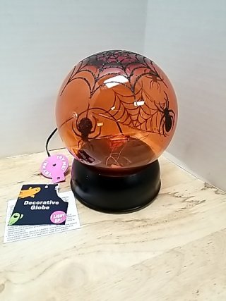 Item #42 — New Halloween Spider Web Glass Globe 6 inch