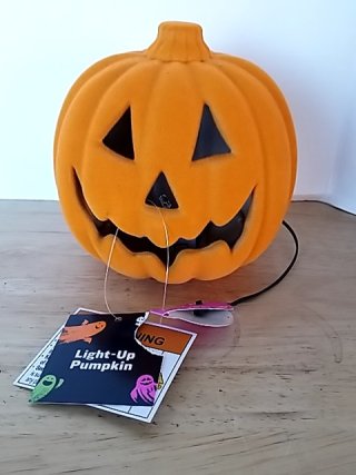 Item #199 — New Light-Up Pumpkin Decoration 6 inch