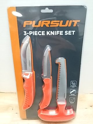 Item #49 — New Pursuit 3-Piece Orange Knife Set photo 1 of 3