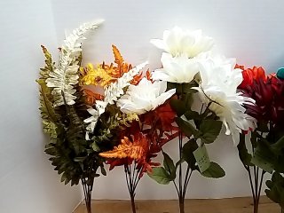 Item #121 — New Artificial Fall Floral Bouquets 18 in photo 2 of 3