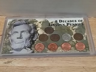 Item #57 — 9 Decades of Lincoln Pennies Set photo 1 of 5