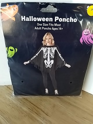 Item #265 — Skeleton Halloween Poncho