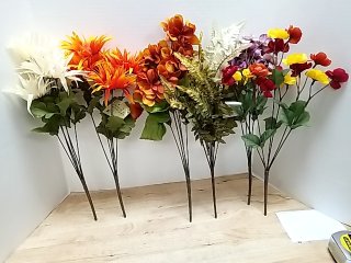 Item #119 — New Artificial Fall Floral Bouquets 18 in