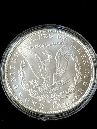 Item #81 — 1891 CC Morgan Silver Dollar Coin, RARE photo 2 of 2