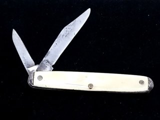 Item #61 — Vintage Ivory Pocket Knife 6 in open photo 4 of 5