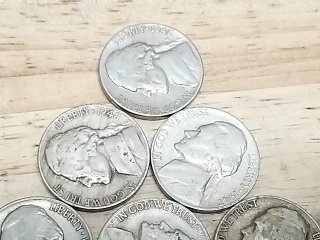 Item #99 — 6 Silver Jefferson Nickels photo 4 of 5