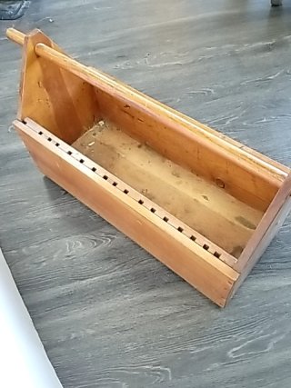 Item #169 — LARGE Wood Tool Caddy with Handle, 40 by 18 by 13 inch photo 4 of 4