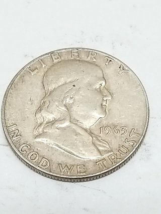Item #115 — 1963 D Ben Franklin Silver Half Dollar