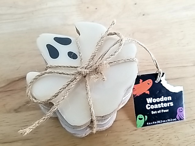 Item #321 — New Ghost Wooden Coasters Set photo 1 of 3