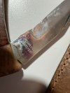 Item #530 — Vintage Folding Knife with Leather Sheat 3 inch blade photo 2 of 4