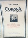 Item #24 — Vintage Corona Typewriter w/ Manual photo 4 of 7