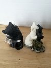 Item #447 — Two Cat Figurines with Water Spout Tallest approx 5 inch photo 2 of 2
