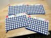 Item #332 — New Blue Grid Canvas Pouches
