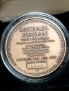 Item #63 — Michael Jordan Bronze Medallion, numbered, COA, 1.5 inch photo 4 of 4