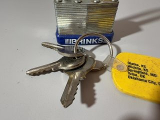 Item #529 — Brinks Padlock with Keys photo 2 of 3