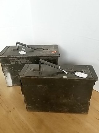 Item #405 — MILITARY Ammo Cans, largest 12 by 7 by 6 inch photo 2 of 3