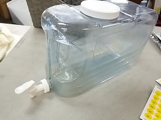 Item #484 — Clear Plastic Water Dispenser Jug 2 gallon photo 2 of 2