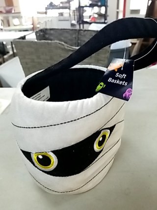 Item #485 — New Mummy Halloween Basket 10 in