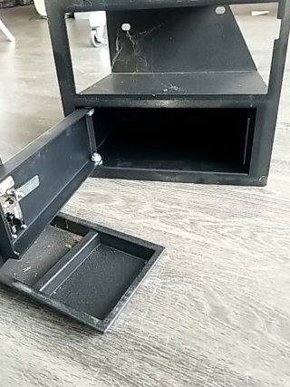 Item #407 — BLACK Metal Safe with Keypad Lock Approx 14 by 10 by 10 inch photo 3 of 4