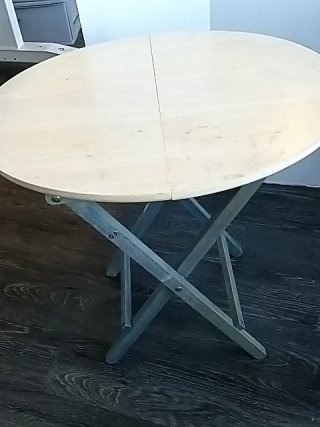 Item #59 — PAIR of Round Folding Tables Each 24 by 24 by 20 inch photo 3 of 4