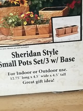 Item #432 — Sheridan Style Small Pots Set w/ Base Excellent condition photo 2 of 3