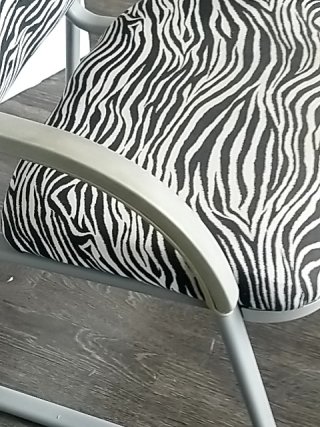 Item #430 — ZEBRA Print Armchair 32 inch tall, 23 inch wide photo 4 of 5