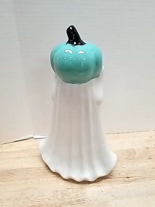 Item #21 — New Ceramic Ghost with Pumpkin LED 14 inch tall photo 3 of 3
