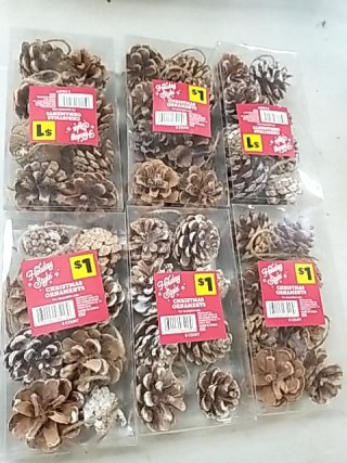 Item #492 — New Pinecone Christmas Ornaments