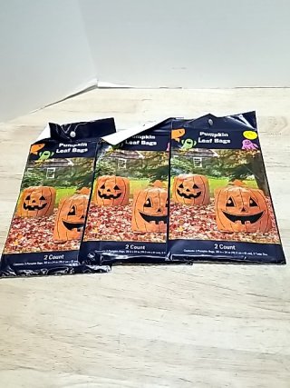 Item #77 — New Pumpkin Leaf Bags - 3 Packages photo 1 of 2
