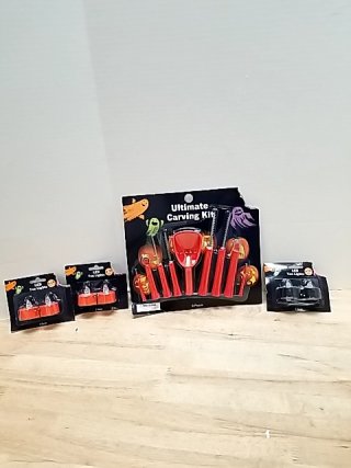 Item #75 — New Halloween Pumpkin Carving Kit Set and tea lights photo 1 of 4