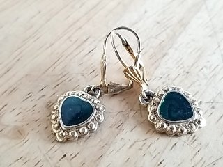 Item #301 — Vintage Silver Teardrop Earrings .5 in