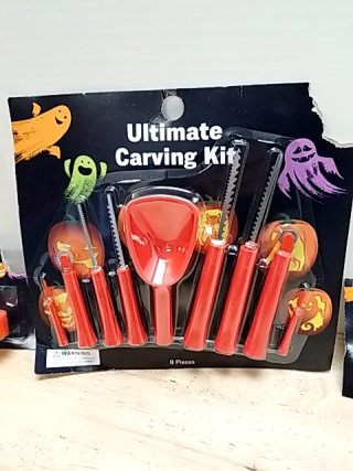 Item #75 — New Halloween Pumpkin Carving Kit Set and tea lights photo 2 of 4