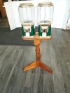 Item #5 — Double Gumball Machine on Stand, 25 cent, no key photo 1 of 4