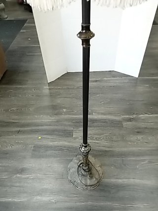 Item #105 — FLOOR Lamp with Fringed Shade Approx 5 foot tall photo 4 of 4